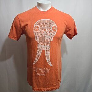 Oliphant Brewing Tee Shirt Adult Size Medium (Fits Small) Orange Craft Beer